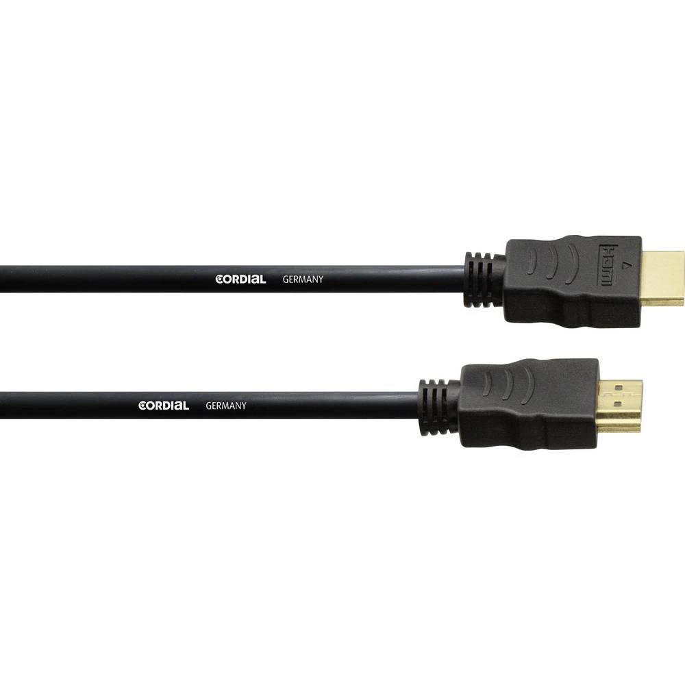 Cordial HDMI Priključni kabel [1x Muški konektor HDMI - 1x Muški konektor HDMI] 5 m Crna slika