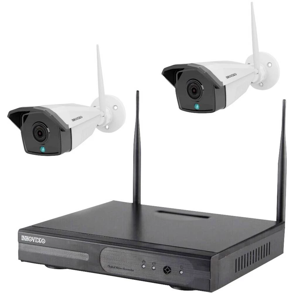WLAN IP-Set sigurnosne kamere 4-kanalni S 2 kamere 1920 x 1080 piksel Inkovideo INKO-22M slika