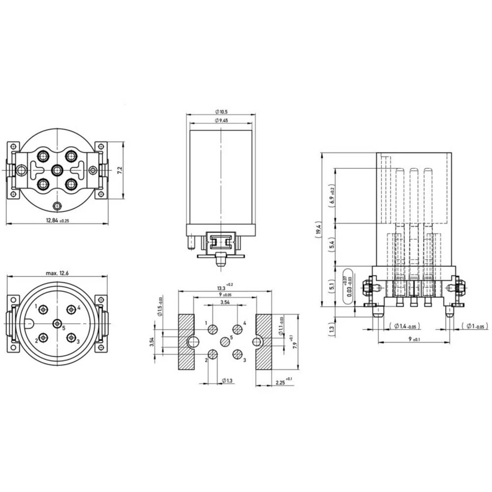 Utični konektor za senzor/aktivator, konfekcionirani Utikač, ugradni Broj polova: 5 ERNI 364040 1 ST slika