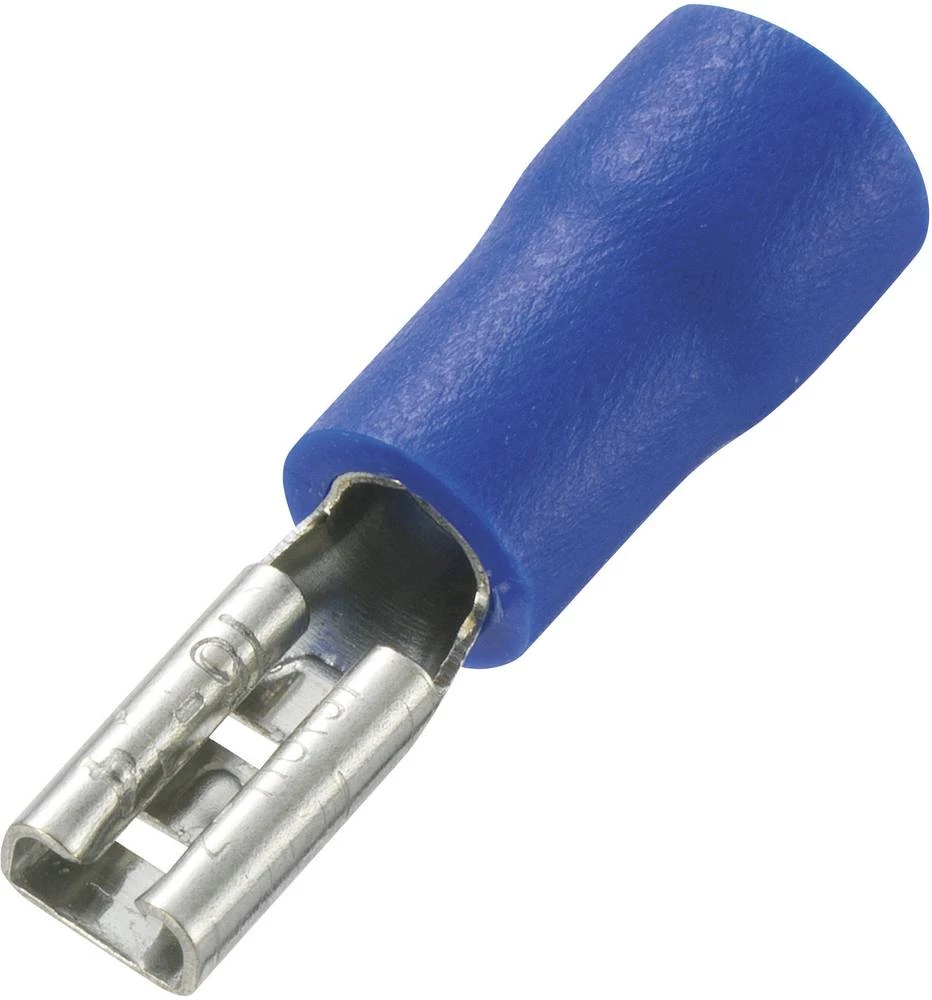 Plosnate natične stupice Širina utikača: 2.8 mm Debljina utikača: 0.5 mm 180 ° Izolirani dio Plava boja TRU COMPONENTS 737402 10 slika