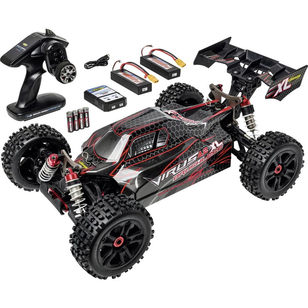 Carson Modellsport Virus 4.2 XL crna, crvena 1:8 RC model automobila električni buggy 100% RtR 2,4 GHz uklj. baterija, p slika