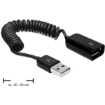 Delock USB kabel USB 2.0 USB-A utikač, USB-A utičnica 0.60 m crna 83163