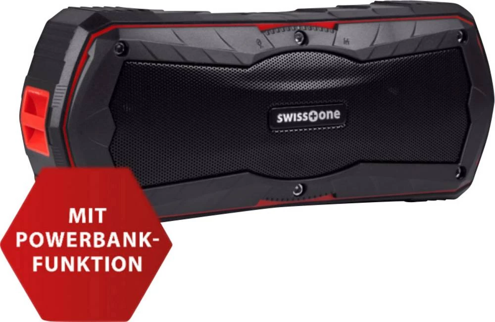 Bluetooth zvučnik swisstone BX 310 Funkcija govora slobodnih ruku Crna/crvena slika