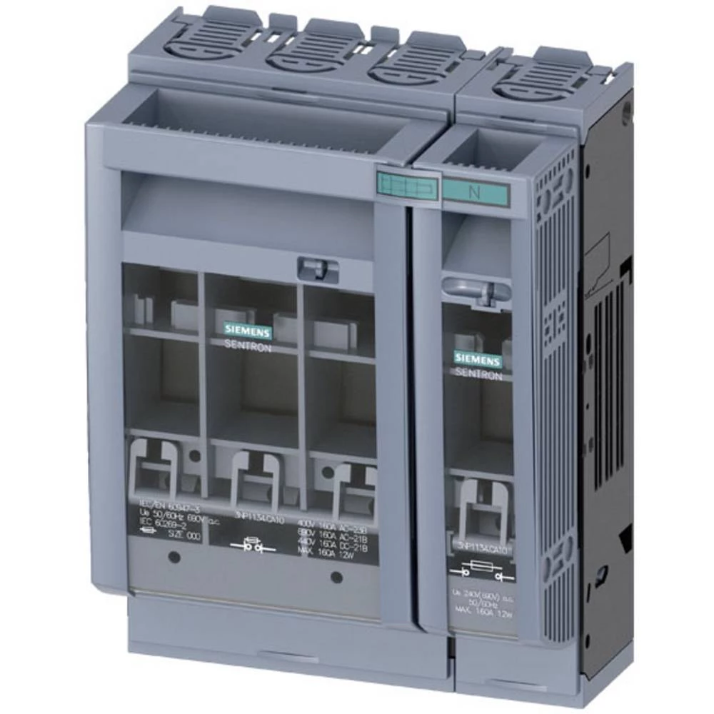 <br>  Siemens<br>  3NP11341CA10<br>  sigurnosna teretna rastavna sklopka<br>  <br>  <br>  Veličina osigurača = 00<br>  <br>  160 A<br>  <br>  690 V/AC, 440 V/DC<br>  1 St.<br> slika