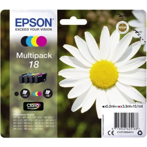 Epson Tinta T1806, 18 Original Kombinirano pakiranje Crn, Cijan, Purpurno crven, Žut C13T18064012 slika