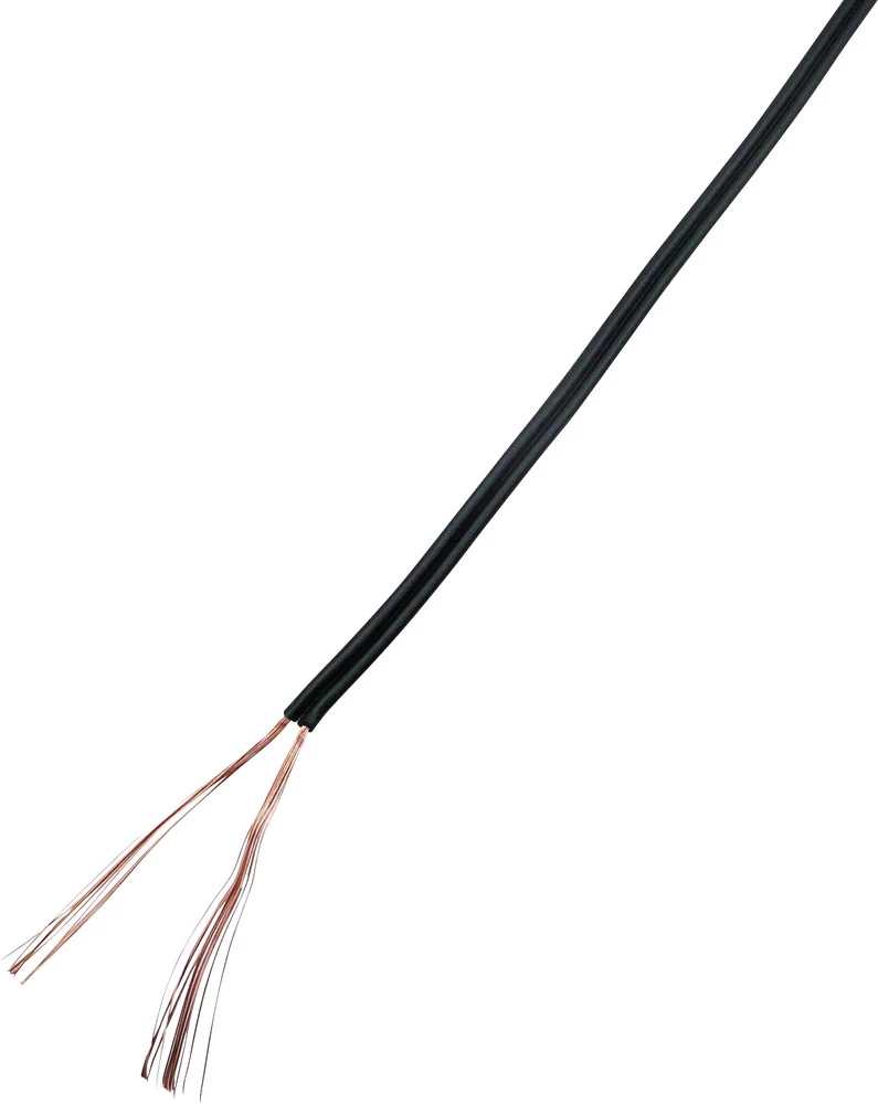 Pletenica 2 x 0.50 mm&sup2; Crna TRU COMPONENTS 93030c511 20 m slika