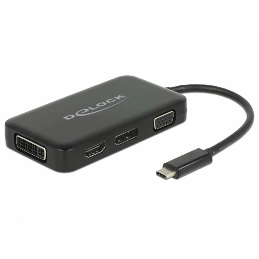 Delock USB 2.0 adapter [1x muški konektor USB-C® - 1x ženski konektor VGA, ženski konektor HDMI, ženski konektor DVI, 24 slika