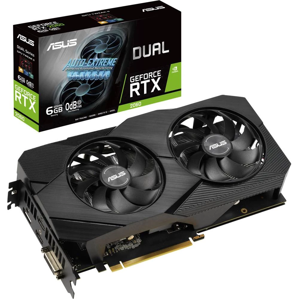 Asus grafička kartica Nvidia GeForce RTX 2060 Evo 6 GB GDDR6-RAM PCIe x16  HDMI™, DVI, DisplayPort slika