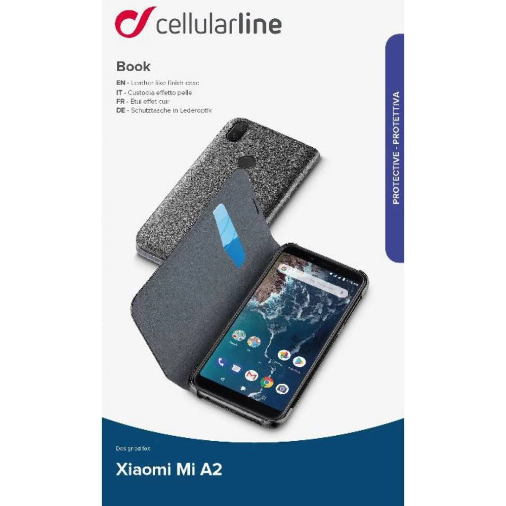 Cellularline BOOKXIAOMIA2K Stražnji poklopac za mobilni telefon Pogodno za: Xiaomi A2 Crna slika
