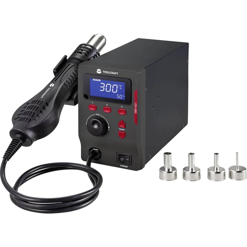 TOOLCRAFT LSH-880 SE stanica na vrući zrak digitalni 800 W 100 - 500 °C uklj. vrh za lemljenje slika