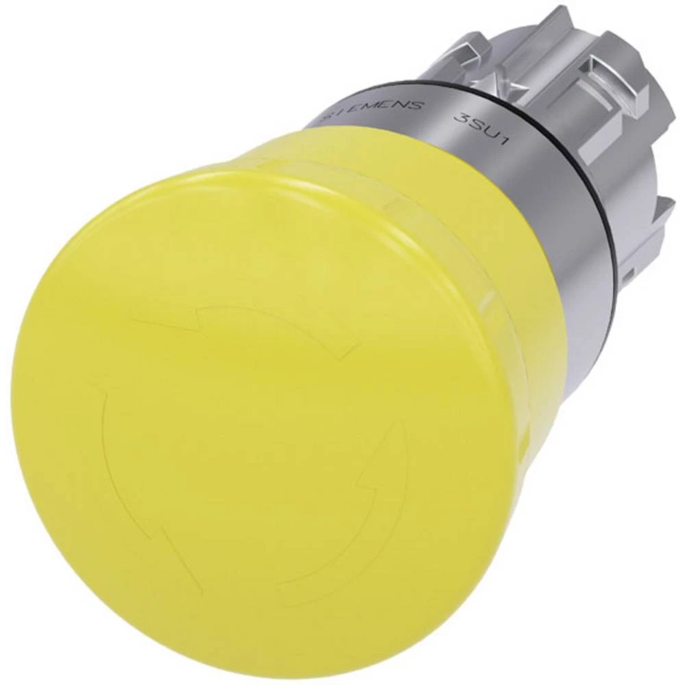 Siemens 3SU1050-1HB30-0AA0 gljivasto tipkalo  dugme žuta  otpiranje okretanjem 1 St. slika