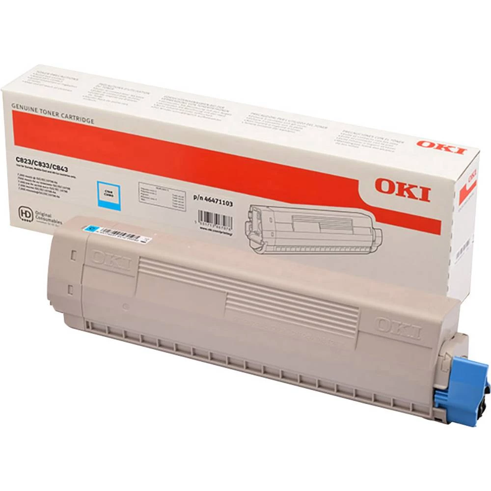 OKI Toner C823 C833 C843 46471103 Original Cijan 7000 Stranica slika