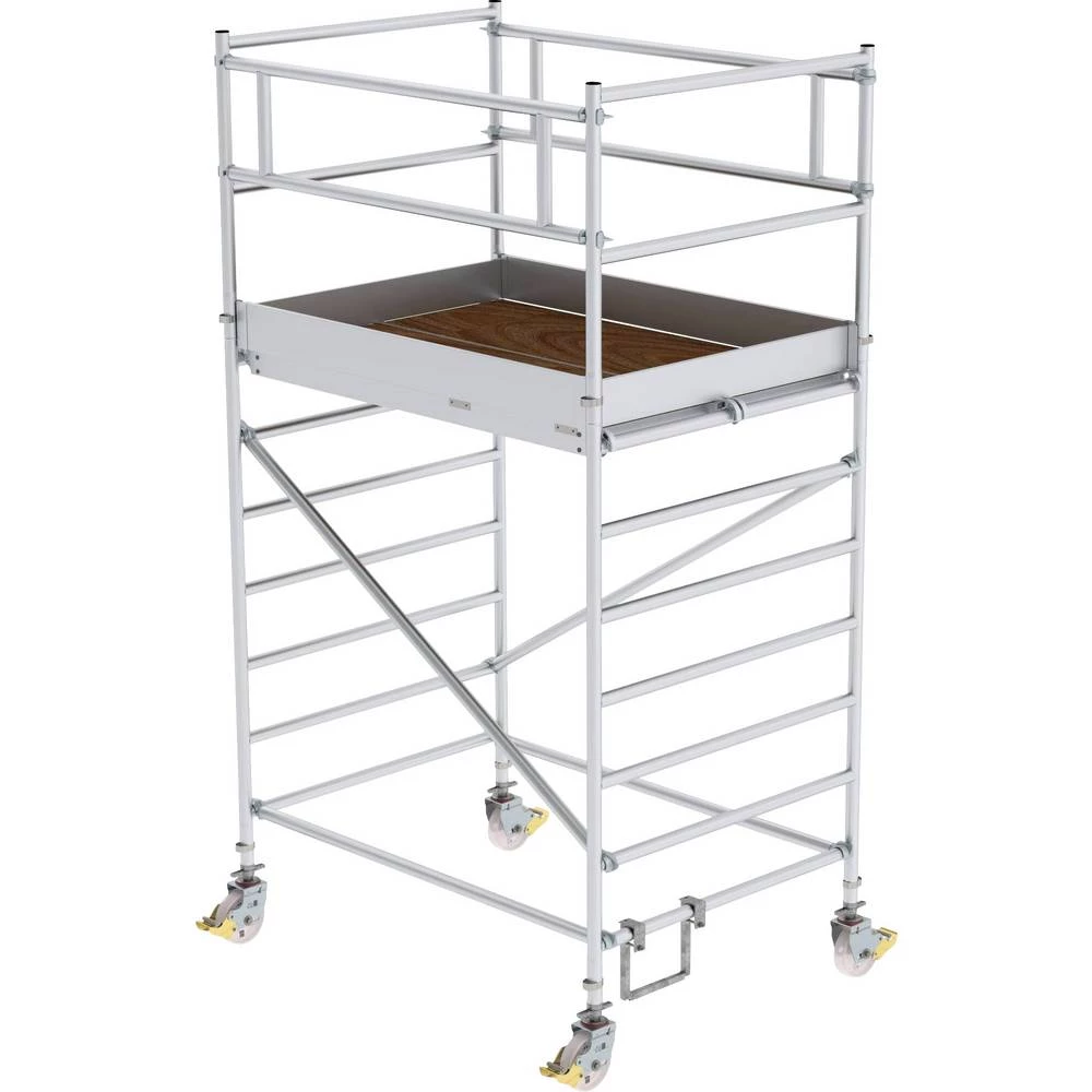 Günzburger Steigtechnik 167235 na roli montaža bez alata Radna visina (maks.): 4.4 m slika