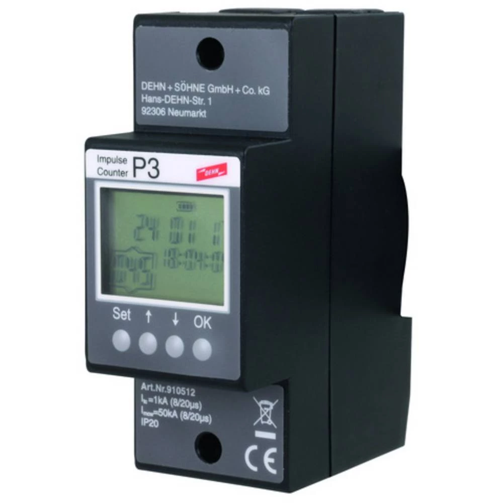 DEHN Impulszähler zur Registrierung der Ableitvorgänge von Schutzgeräten sučelje brojača impulsa slika