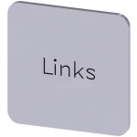 Siemens 3SU1900-0AF81-0AJ0 ploča za natpise kvadratan (Š x V) 22 mm x 22 mm lijevo srebrna, crna 10 St.