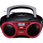 UKW CD radio Lenco SCD-501 AUX, Bluetooth, CD, UKW, USB Crvena, Crna