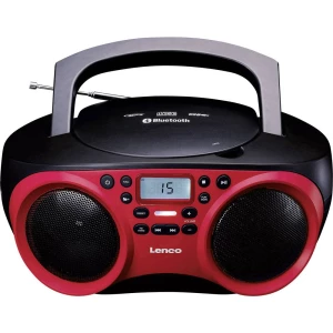 UKW CD radio Lenco SCD-501 AUX, Bluetooth, CD, UKW, USB Crvena, Crna slika