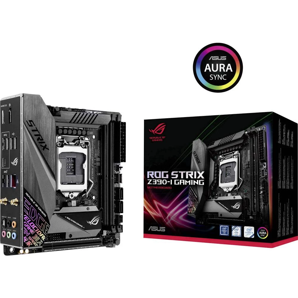 Matična ploča Asus ROG STRIX Z390-I GAMING Baza Intel&reg; 1151v2 Faktor oblika Mini-ITX Set čipova matične ploče Intel&reg; Z39 slika