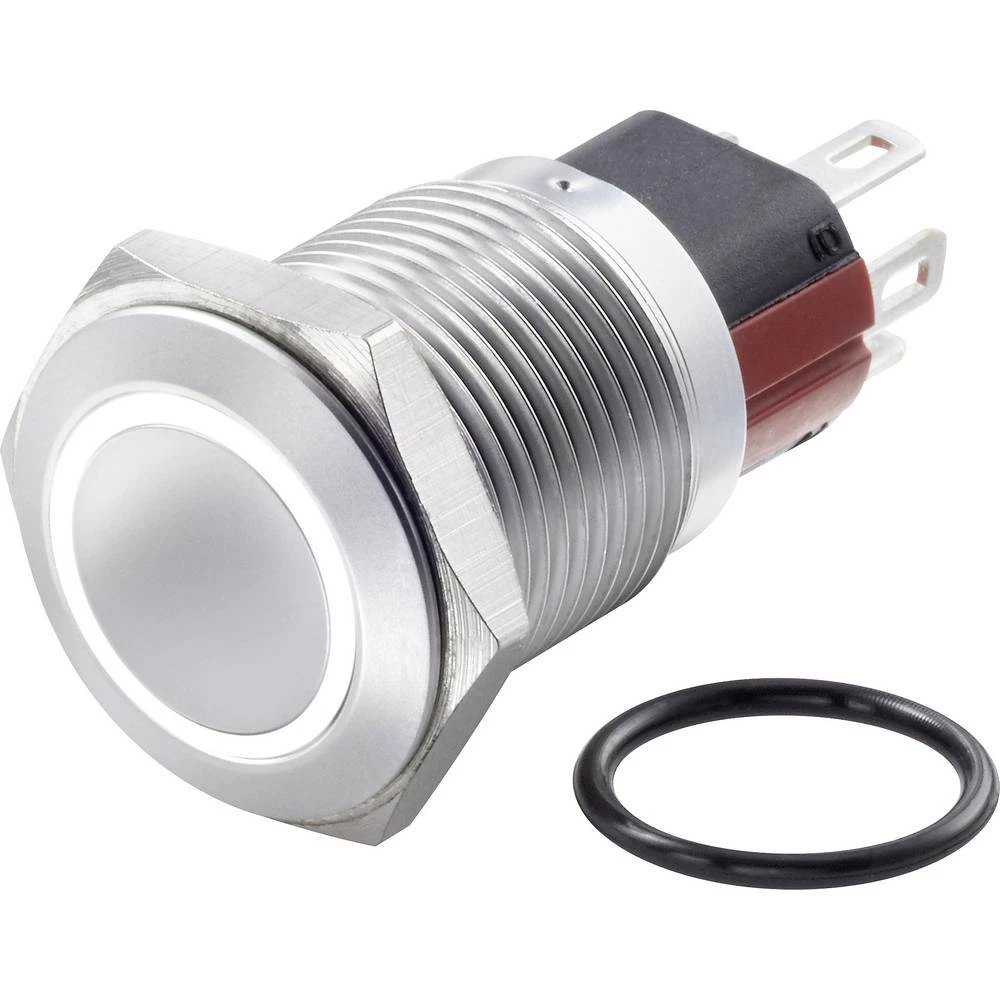 TRU COMPONENTS TC-GQ16-KF-11E/J/W/12V/C tlačni prekidač sa zaštitom od vandalizma 48 V/DC 2 A 1 x off/(on) IP65 vraća se slika