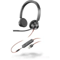 Plantronics Blackwire 3325-M telefon On Ear Headset žičani stereo crna poništavanje buke kontrola glasnoće, utišavanje m slika