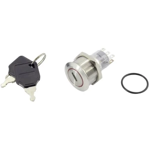 Prekidač s ključem 250 V 5 A 1 x OFF/ON/ON 2 x 45 ° TRU COMPONENTS TC-GQ22-A-22Y/31/S203 IP40 1 ST slika