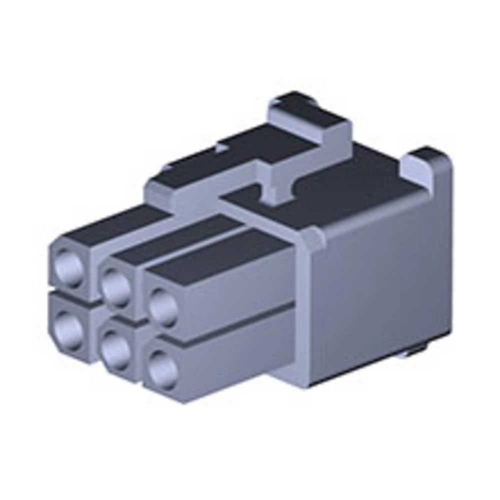 Molex 15311062 4.80mm Pitch Wire-to-Wire Receptacle Housing, 6 Circuits, Natural slika