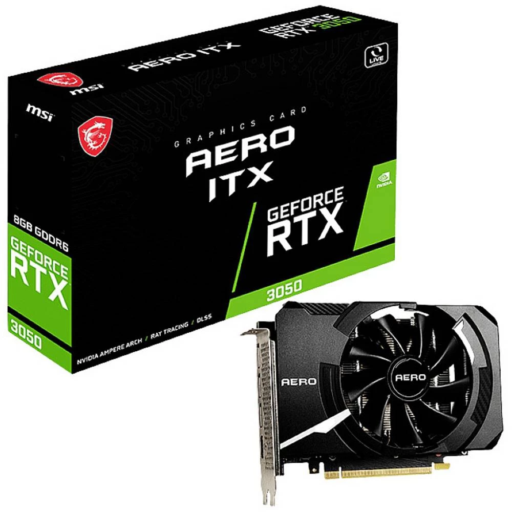 MSI grafička kartica Nvidia GeForce RTX 3050 Aero ITX 8 GB GDDR6-RAM PCIe x16  HDMI™, DisplayPort slika