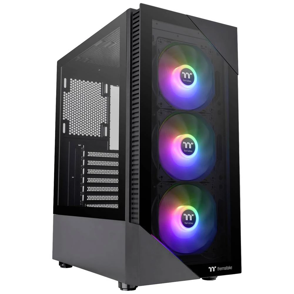 Thermaltake CA-1X3-00M1WN-00 midi-tower kućište za igraće računalo crna 3 predinstalirana LED ventilatora, bočni prozor slika
