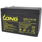 Long WPL7.2-12 WPL7.2-12 olovni akumulator 12 V 7.2 Ah olovno-koprenasti (Š x V x D) 151 x 102 x 65 mm plosnati priključak 6.35 mm nisko samopražnjenje, bez održavanja