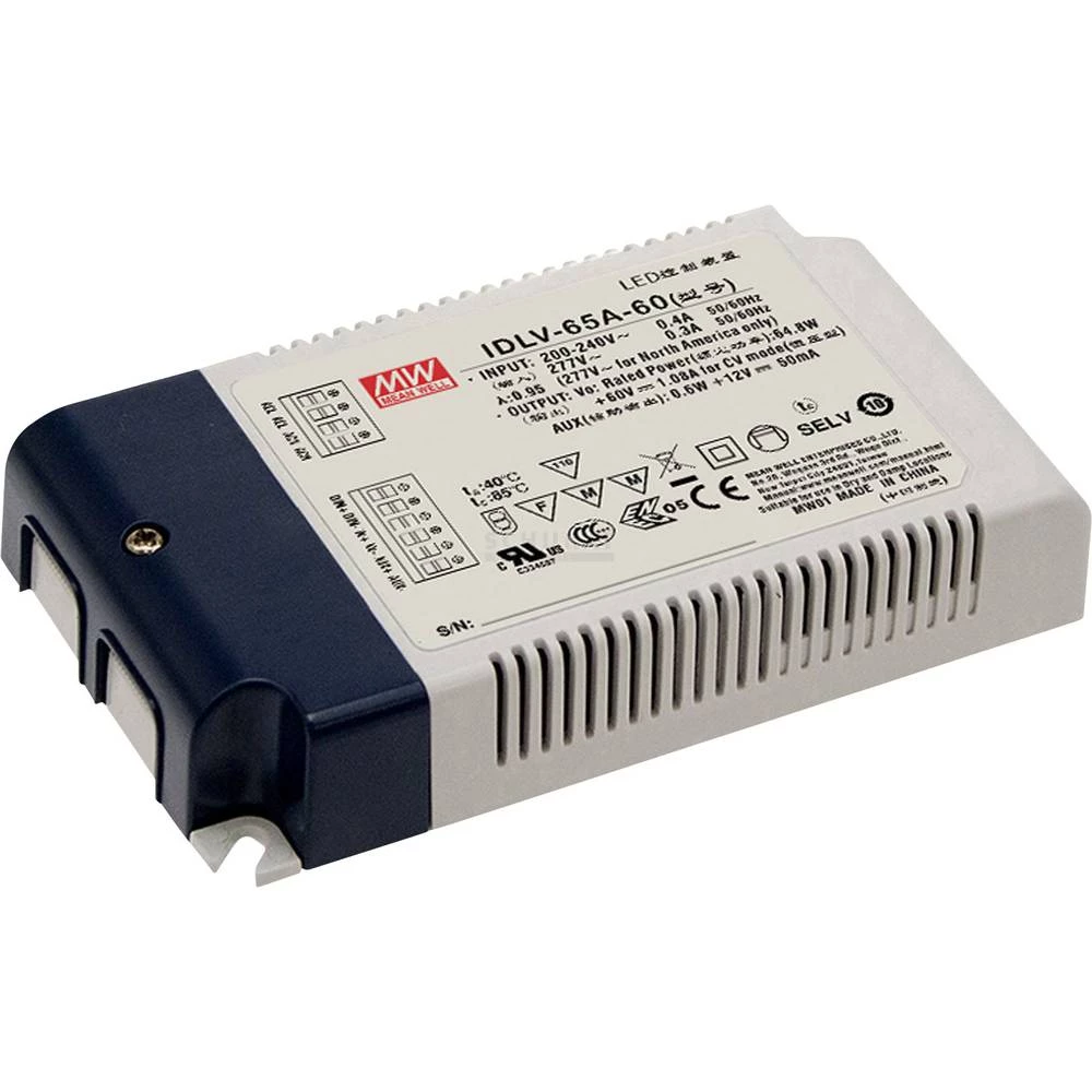 Mean Well LED pogonski sklop Konstantni napon 50.4 W 4.2 A 12 V/DC Zatamnjivanje, Zaštita od preopterećenja, Preopterećenje, PFC slika