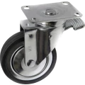 TOOLCRAFT TO-5137929 Okretan kotač od gume s kočnicom 100 mm s montažnom pločom slika