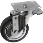 TOOLCRAFT TO-5137929 Okretan kotač od gume s kočnicom 100 mm s montažnom pločom