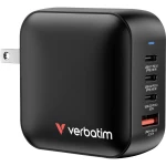 Verbatim Mini GaN Charger adaptar za putovanje 100 W 1x USB-A, 3x USB-C® Power Delivery, Power Delivery 3.0, QC 3.0 brzi
