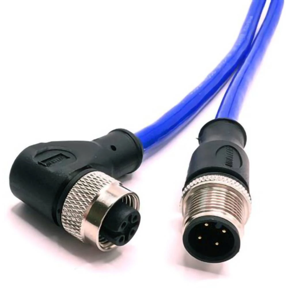Mueller Electric C4AD81M005 utični konektor za senzor/aktivator M12 ravni muški konektor, ženski konektor, kutni 5 m Bro slika