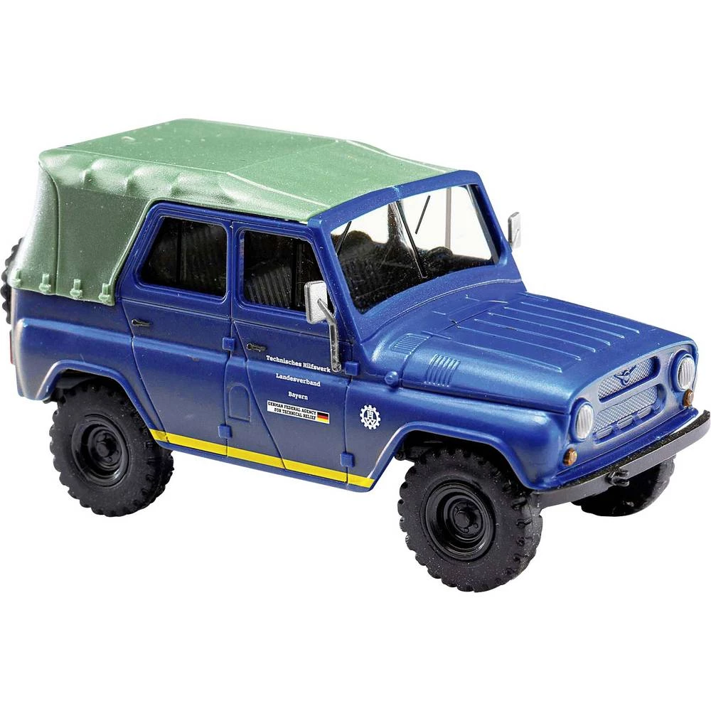 Busch 52108 h0 UAZ 469 s krovom, THW Bayern slika