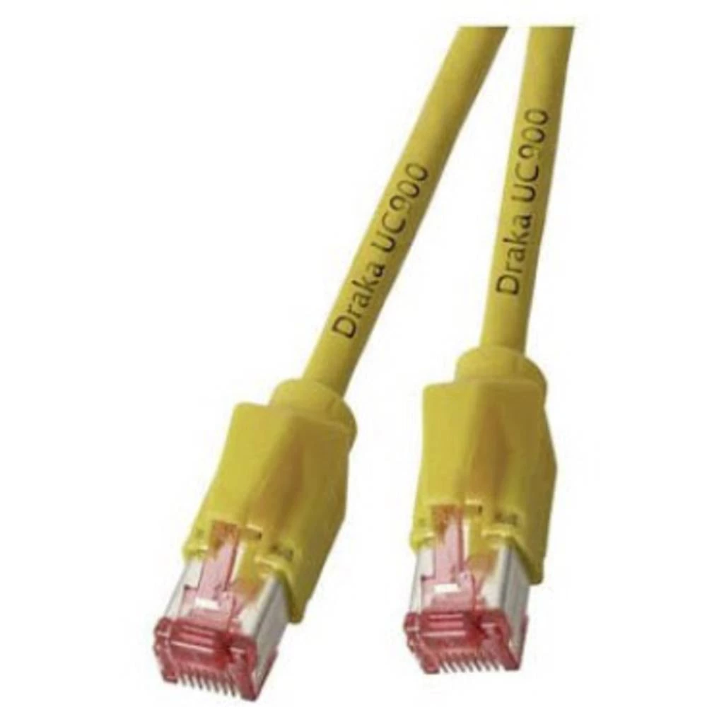 LAN (RJ45) Mreža Priključni kabel CAT 6A S/FTP 1.5 m Žuta pozlaćeni kontakti EFB Elektronik slika