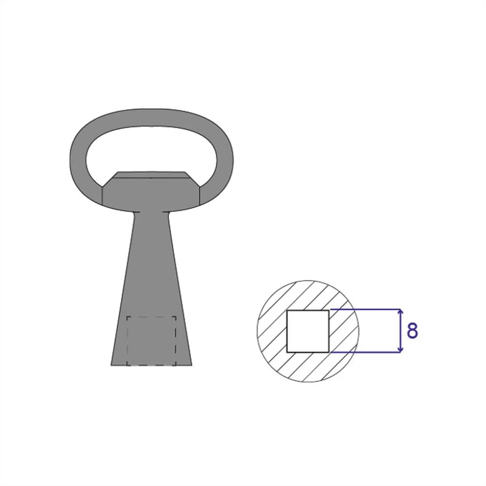 Schroff 60114365 četvrtasti ključ 1 St. slika