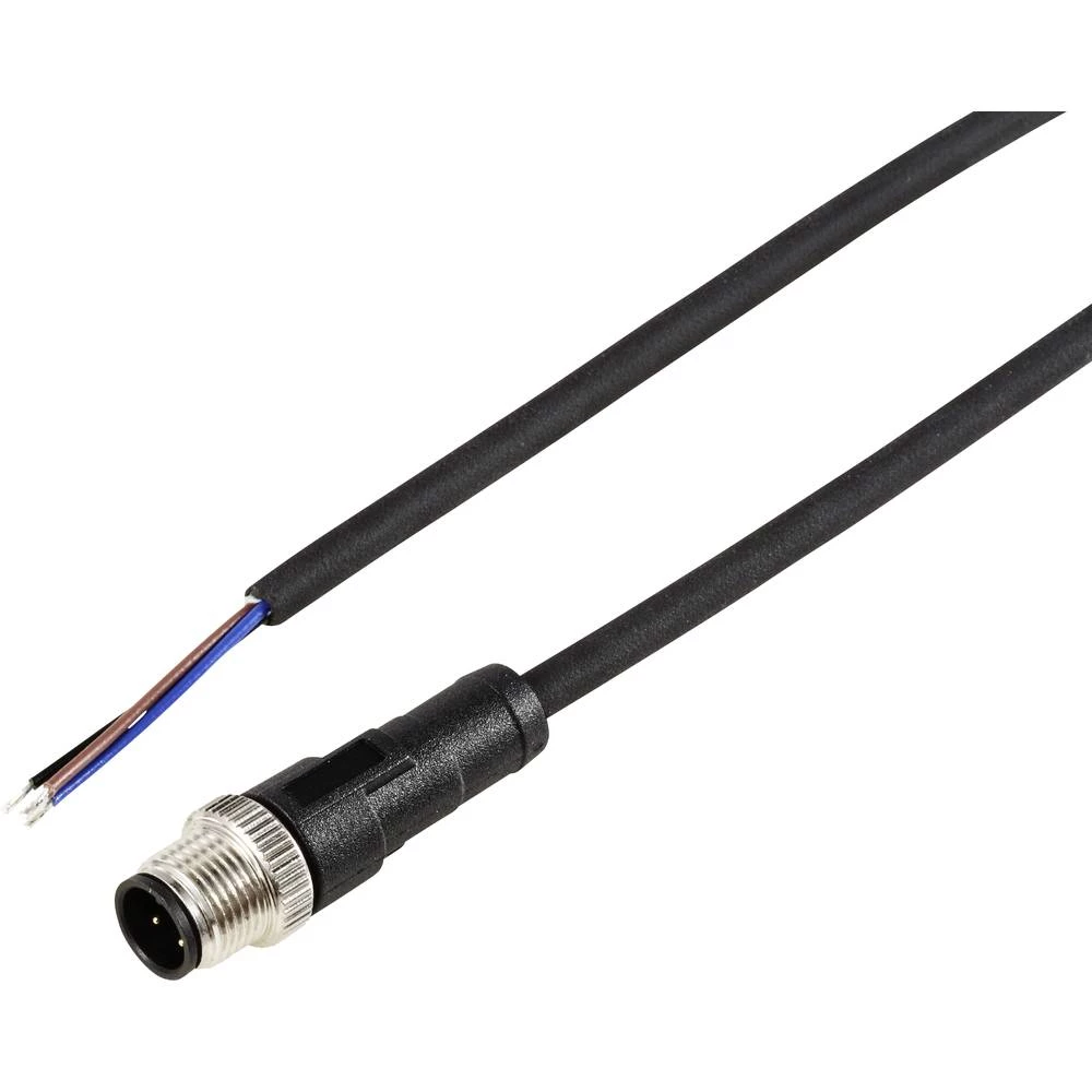 TRU COMPONENTS TC-12833132 priključni kabel za senzor/aktivator M12 ravni muški konektor 2 m Broj polova: 3 1 St. slika