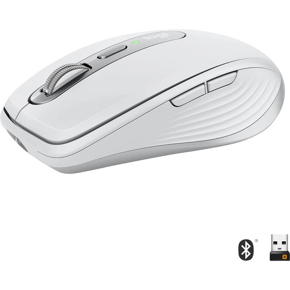 Logitech MX Anywhere 3 bežično, žičani wlan miš laser ponovo punjiv svijetlosiva slika