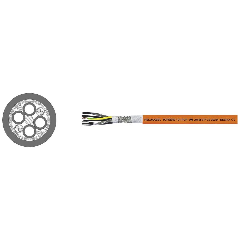 Helukabel TOPSERV® 121 vod za servo 4 G 10.00 mm² + 2 x 1.00 mm² narančasta 700564 500 m slika