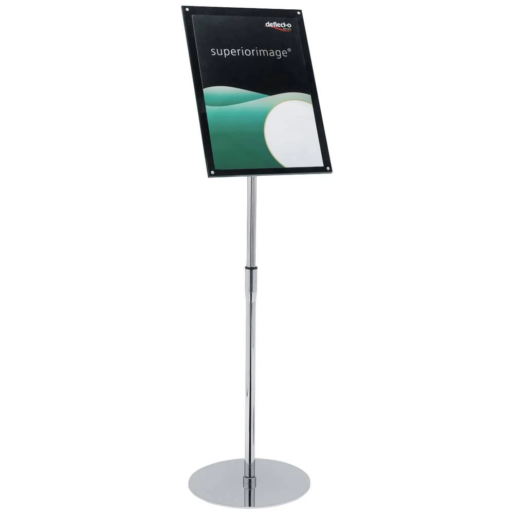 Deflecto  790845 nosač brošure, podni stalak srebrna, crna din a4 Broj pretinaca 1 1 St. (Š x V x D) 300 x 1240 x 300 mm slika