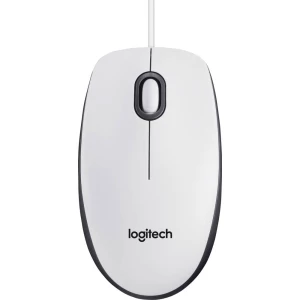 Logitech M100 USB miš Optički Bijela, Crna slika