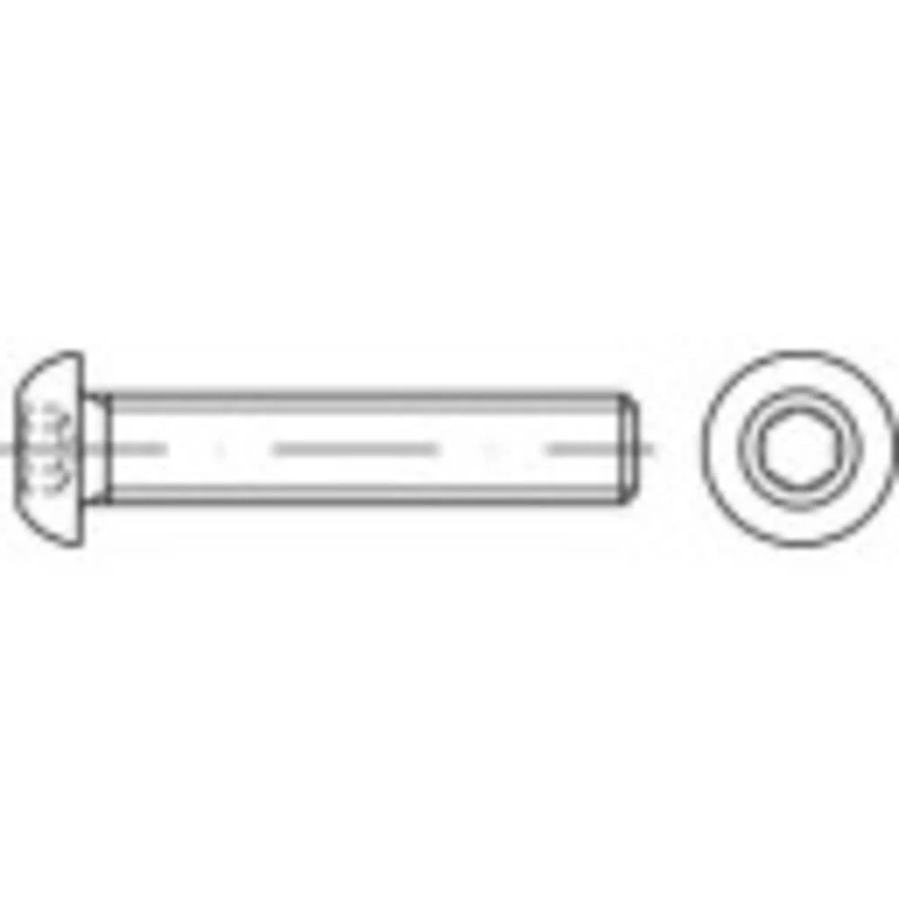 TOOLCRAFT  1067824 vijak s lećastom glavom  M4 4 mm unutarnji šesterostrani    nehrđajući čelik A2 500 St. slika