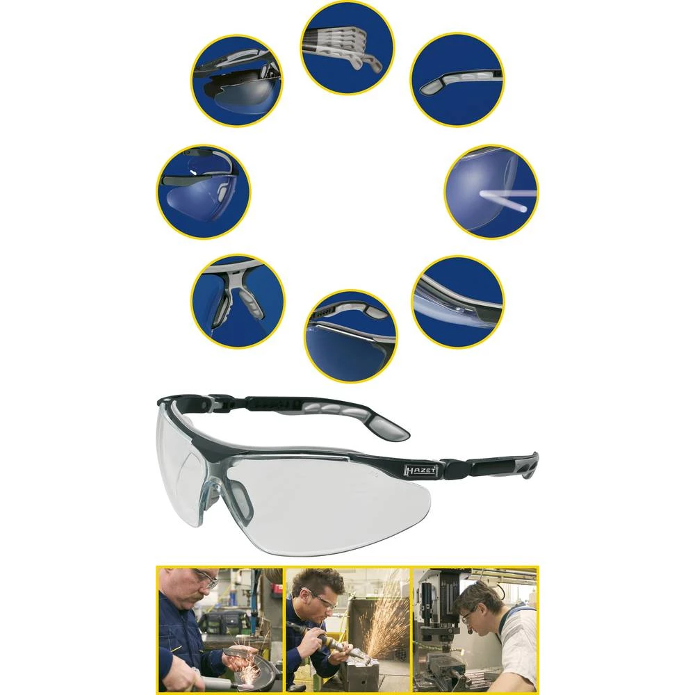 Zaštitne naočale Hazet 1985-1 Srebrna, Crna DIN EN 166-1, DIN EN 167, DIN EN 168 slika