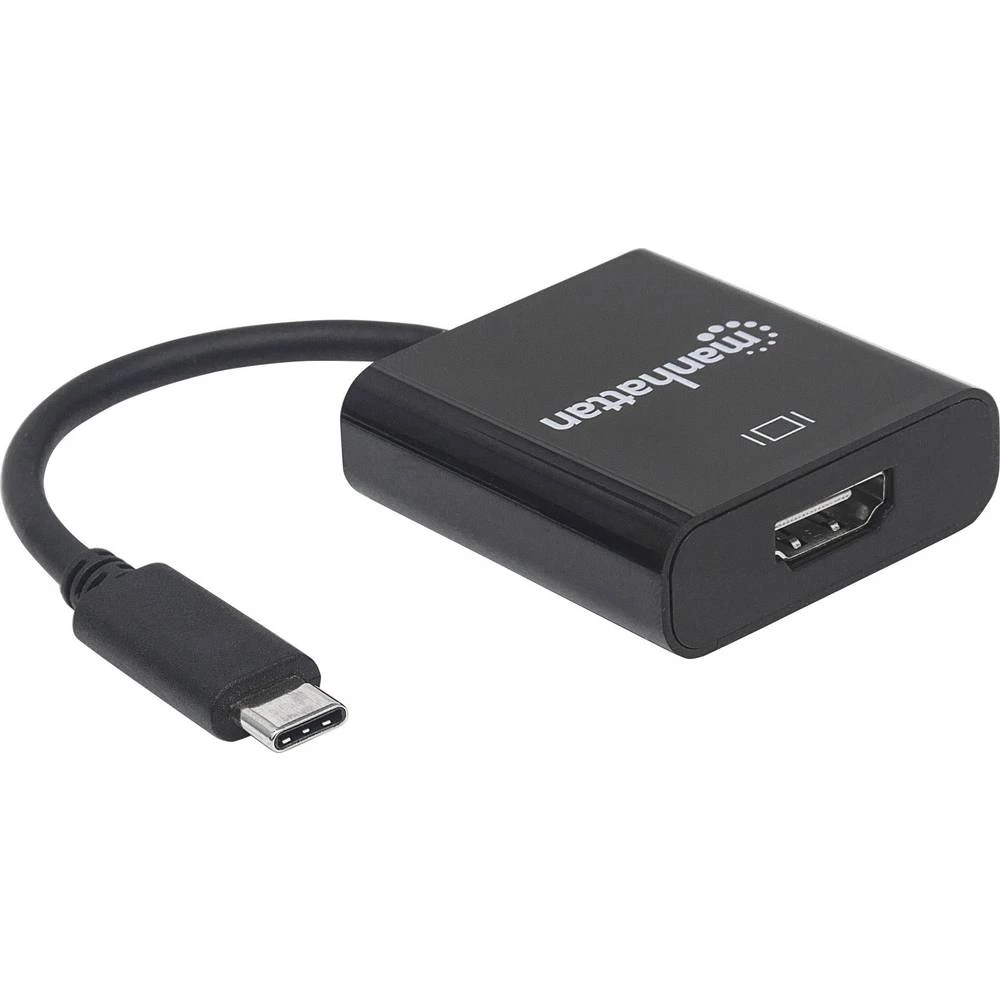USB / HDMI Adapter [1x USB 3.1 muški konektor AC - 1x Ženski konektor HDMI] Crna Kodiran u boji, Fleksibilan, Zaštićen s folijom slika