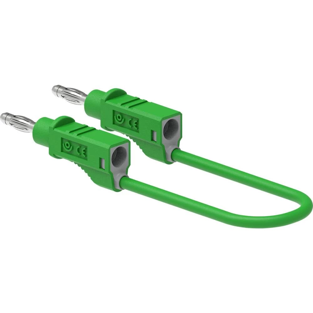Electro PJP 2112-CD1-50V mjerni vod muški priključak 4 mm 50 cm zelena 1 kom. slika