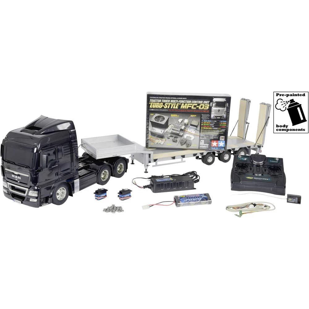 Tamiya 56346 MAN TGX 26.540 1:14 Električni RC model kamiona Deluxe uštedni set Predlakirani slika
