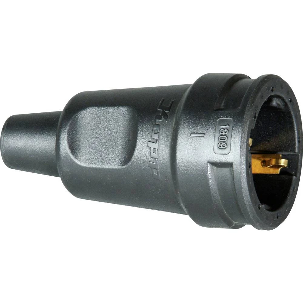 Kopp 180916009 spojka sa zaštitnim kontaktom PA, guma 230 V crna IP20 slika