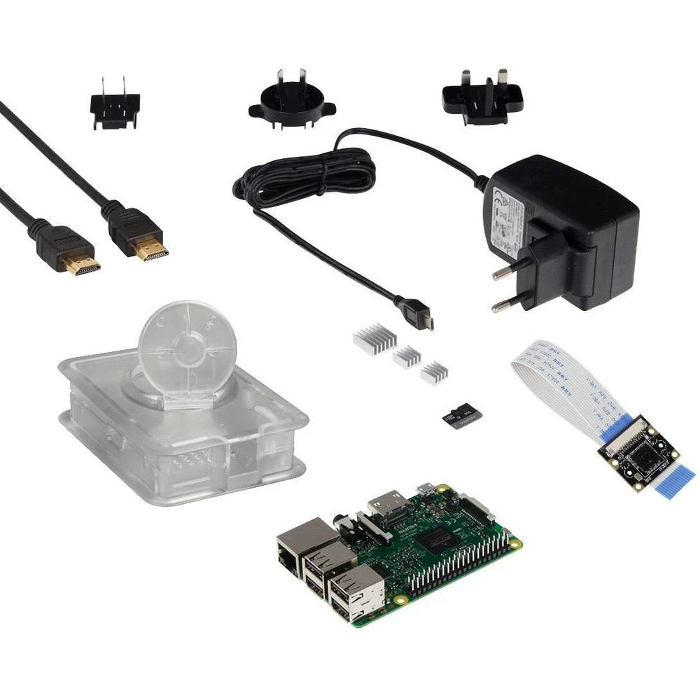 Raspberry Pi&reg; 3 B+ Camera Set 1 GB 4 x 1.4 GHz uklj. modul kamere, Uklj. napajanje, uklj. kućište, uklj. hladnjak, uklj. HDM slika