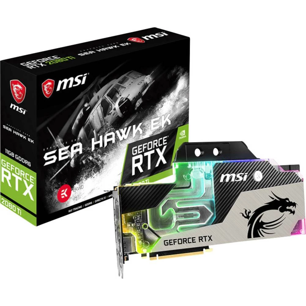 Grafička kartica MSI Gaming Nvidia GeForce RTX2080 Ti Sea Hawk EK X 11 GB GDDR6-RAM PCIe x16 HDMI&trade;, DisplayPort, USB-C slika
